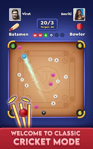 Descargar Carrom Cricket: El Mejor Juego de Mesa y Discos Online - Screenshot 6