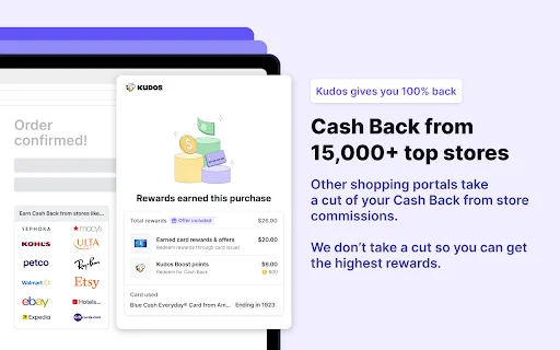 Kudos: Maximiza tus Recompensas y Cashback en Compras Online - Screenshot 4