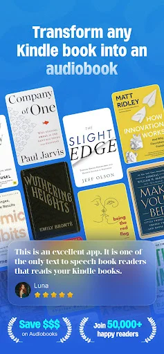 Descarga AudioBooks Unlimited to Kindle – Convierte Libros a Audio - Screenshot 1