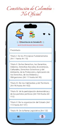 Constitución de Colombia: Acceso rápido a la Ley Fundamental - Screenshot 2