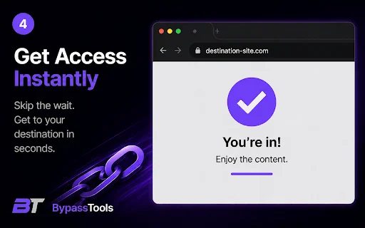 Bypass Tools Helper: Navega más rápido y evita redirecciones - Screenshot 4