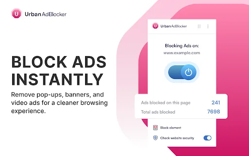 Urban AdBlocker: Bloqueador de anuncios gratis para Chrome - Screenshot 1