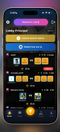 Truco Argentino y Uruguayo: Juega Online con Chat de Voz y 3v3 - Screenshot 1