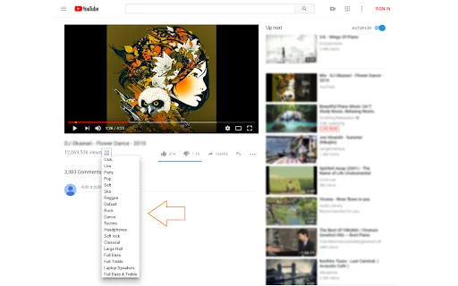 Equalizer for YouTube™ – Mejora el audio de tus videos gratis - Screenshot 1