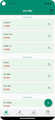 Descarga Thu Chi Gratis: Gestión de Ingresos y Gastos Diarios - Screenshot 3