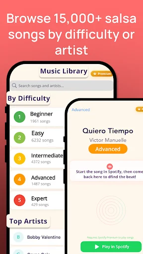 Descarga Dancetime: Encuentra el ritmo de salsa en canciones reales - Screenshot 4