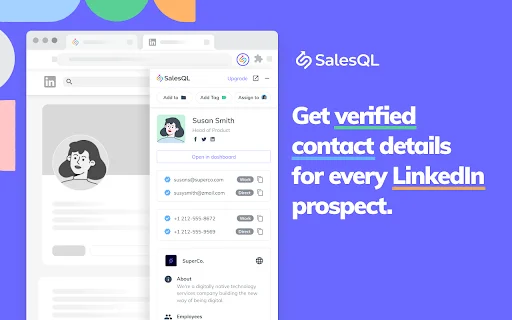 SalesQL: Encuentra correos B2B verificados en LinkedIn – Descargar - Screenshot 1