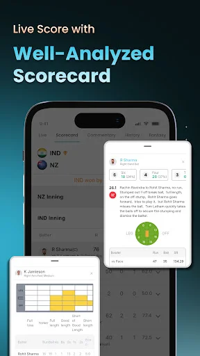 Cricket LineX: Marcador de Cricket en Vivo y Resultados Rápidos - Screenshot 3