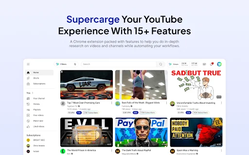 Nexlev YouTube Research: Analítica y Herramientas para Creadores - Screenshot 1