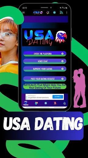 Descargar USA Dating APK – Conecta con Personas de EE. UU. y Francia - Screenshot 1