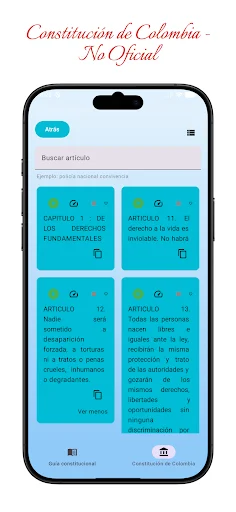 Constitución de Colombia: Acceso rápido a la Ley Fundamental - Screenshot 4