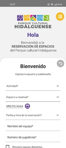 Reserva tu Espacio en el Parque Cultural Hidalguense – App Oficial - Screenshot 3