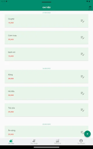 Descarga Thu Chi Gratis: Gestión de Ingresos y Gastos Diarios - Screenshot 6