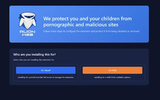 AlionWeb: Bloqueador de Sitios Maliciosos y Control Parental - Screenshot 1