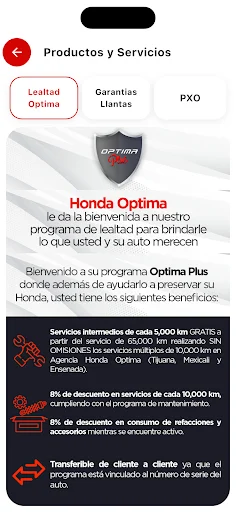 Descarga Honda Optima: Gestión integral para clientes Honda - Screenshot 5