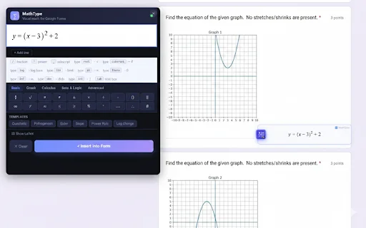 Math Input for Google Forms: Escribe fórmulas en tus formularios - Screenshot 1