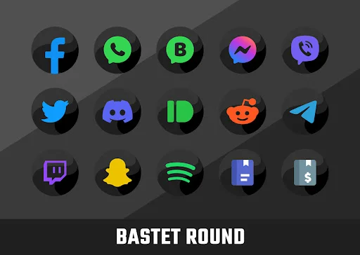 Descargar Bastet Icon Pack: 3800 Iconos Redondos y Oscuros - Screenshot 4