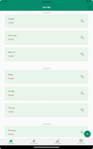 Descarga Thu Chi Gratis: Gestión de Ingresos y Gastos Diarios - Screenshot 9
