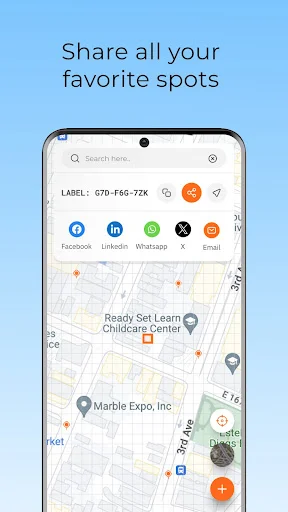 Descarga LANDCODE: Map & Location Share – Navegación Precisa - Screenshot 6