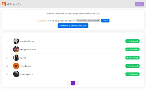 IG Growth Pro: Automatiza tu Instagram y aumenta seguidores - Screenshot 4