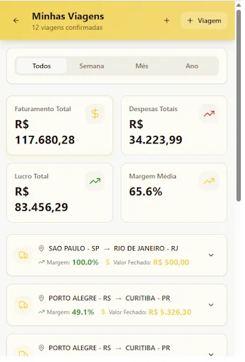 Descarga Zé Boléia: Calcula Fletes y Controla Viajes Fácilmente - Screenshot 1