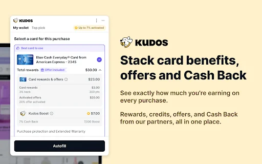 Kudos: Maximiza tus Recompensas y Cashback en Compras Online - Screenshot 1