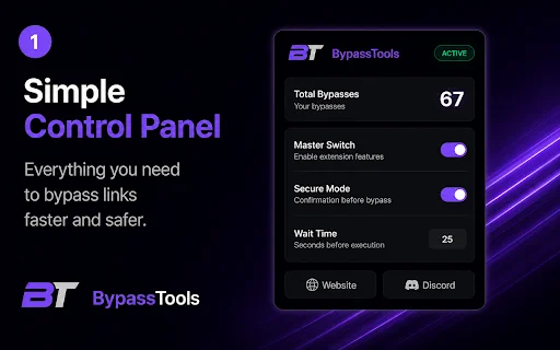 Bypass Tools Helper: Navega más rápido y evita redirecciones - Screenshot 1