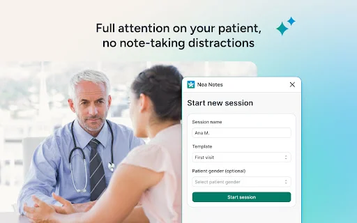 Noa Notes: Asistente Médico con IA para tu Navegador – Descarga - Screenshot 1