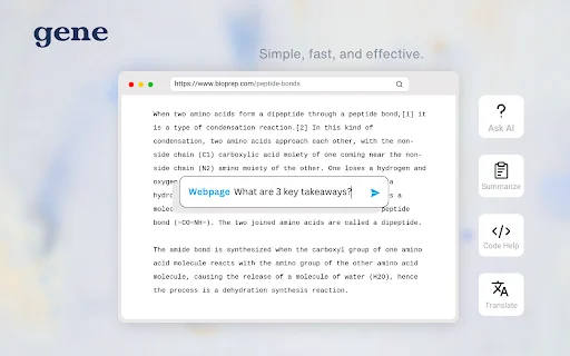 Ask Gene AI: Tu Asistente Inteligente para Navegación Web - Screenshot 1