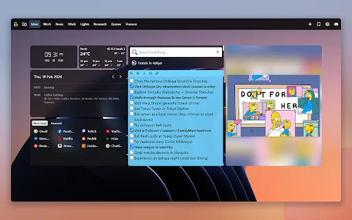 New Tab Widgets: Personaliza tu Dashboard y Aumenta tu Productividad - Screenshot 2