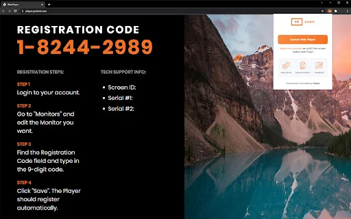 Yodeck Web Player Extension: Desbloquea Digital Signage en Chrome - Screenshot 1