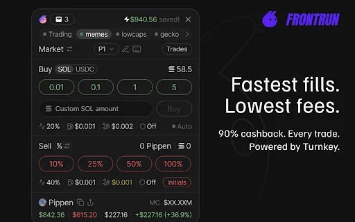 Frontrun: La herramienta definitiva para trading crypto en Solana - Screenshot 3
