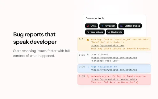 Jam: Reporta y resuelve bugs 10 veces más rápido | Extensión - Screenshot 3