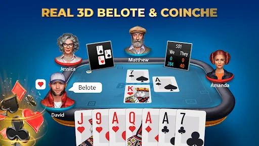 Descarga Belote & Coinche by Pokerist: El Mejor Juego de Cartas - Screenshot 6